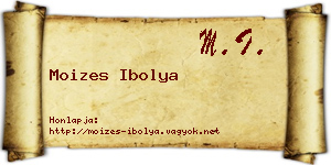 Moizes Ibolya névjegykártya