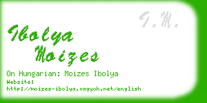 ibolya moizes business card